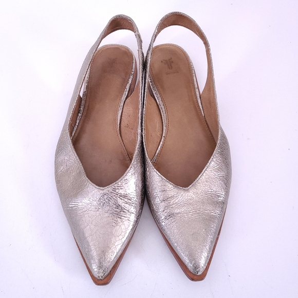 $198 Frye Kenzie Pointed Flat Slingback Sandals Shoes Size 8.5 - Picture 2 of 11